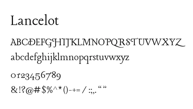 Lancelot, elegant, refined