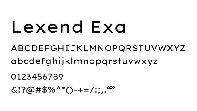 Lexend Exa, modern, clean