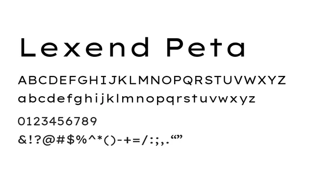Lexend Peta, modern, clean