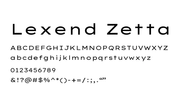 Lexend Zetta, modern, clean