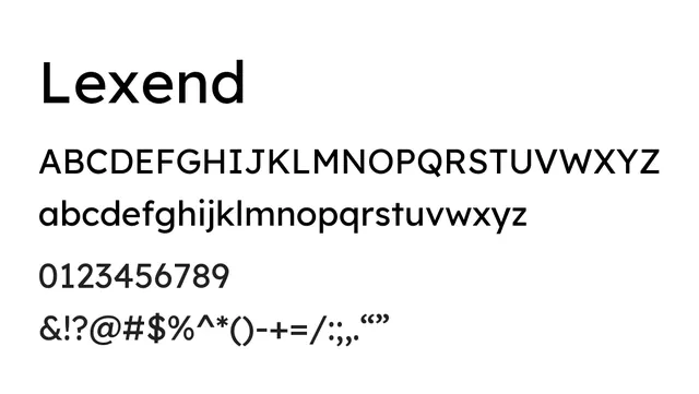 Lexend, elegant, neutral