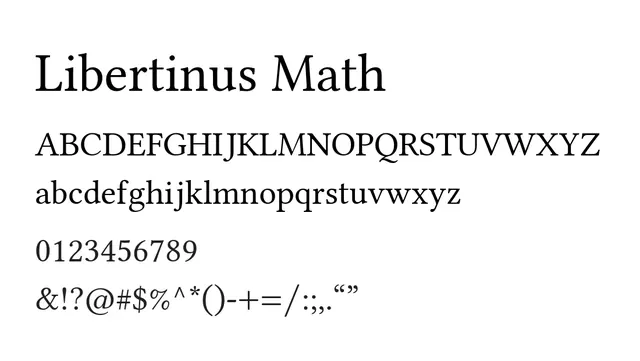 Libertinus Math, elegant, formal