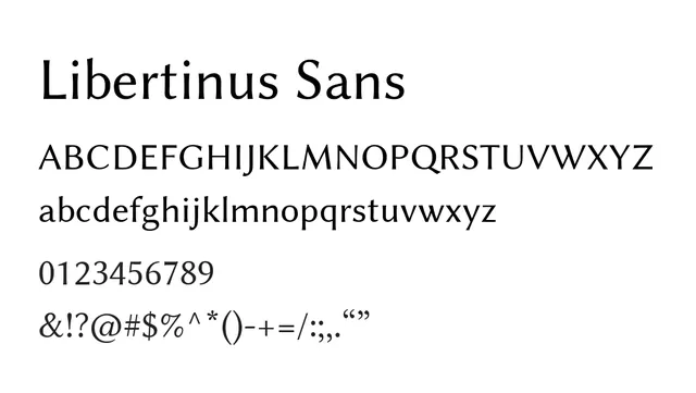 Libertinus Sans, elegant, formal