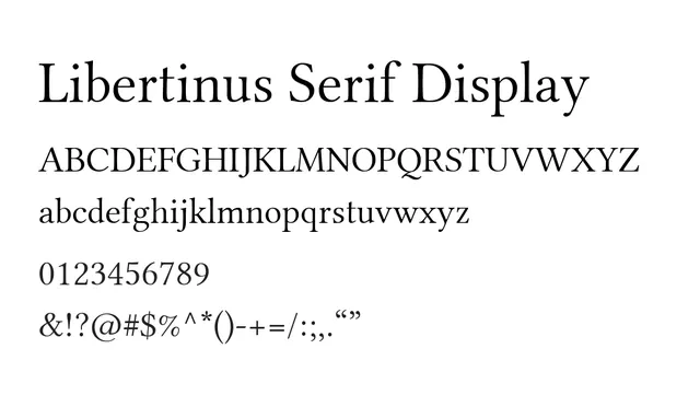 Libertinus Serif Display, elegant, editorial