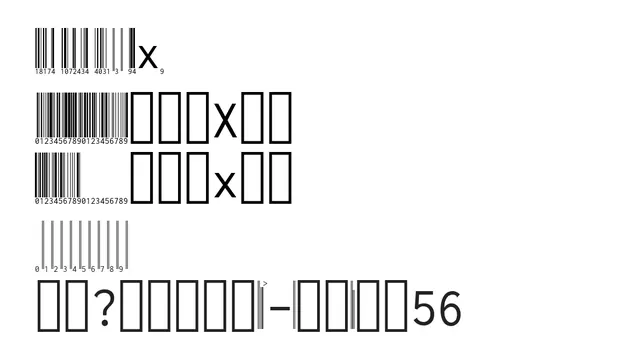Libre Barcode EAN13 Text, technical, utilitarian