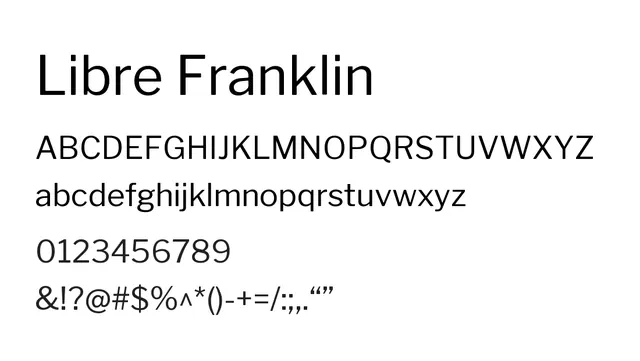 Libre Franklin, clean, geometric