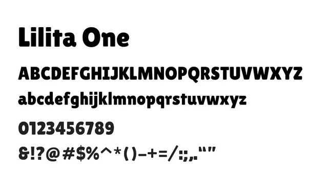 Lilita One, bold, geometric