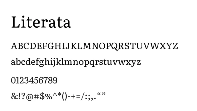 Literata, elegant, refined