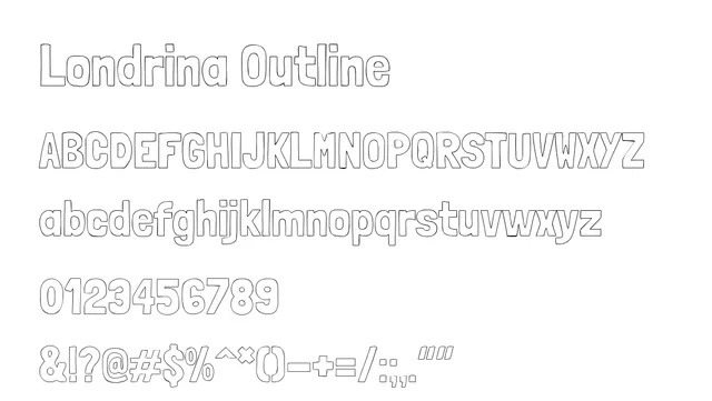 Londrina Outline, playful, geometric