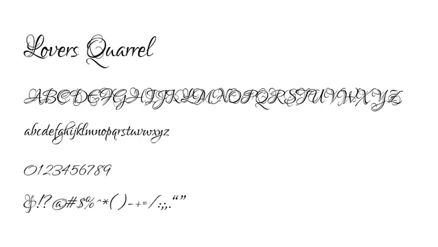 Lovers Quarrel, elegant, cursive