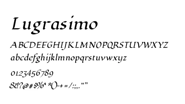 Lugrasimo, elegant, cursive