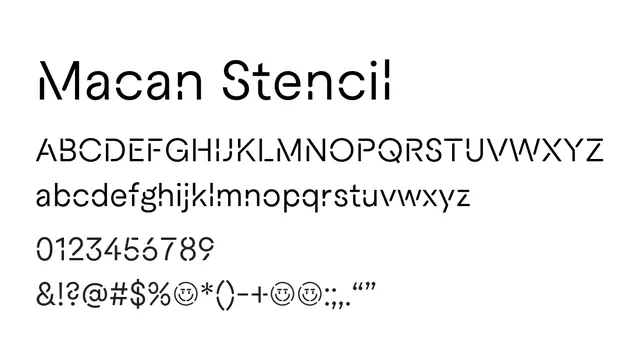 Macan Stencil, modern, geometric