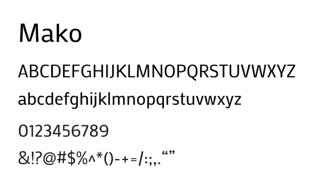 Mako, modern, clean