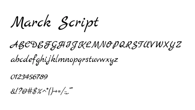 Marck Script, elegant, flowing