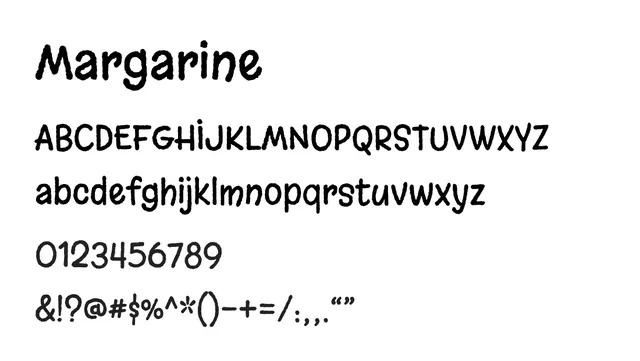 Margarine, playful, rounded