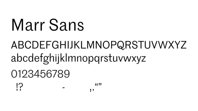 Marr Sans, modern, clean