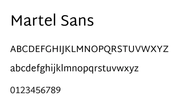 Martel Sans, modern, clean