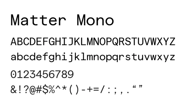 Matter Mono, technical, modern