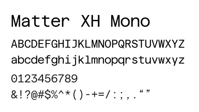 Matter XH Mono, technical, modern