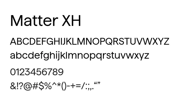 Matter XH, modern, clean