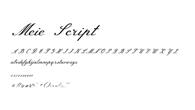 Meie Script, elegant, connected
