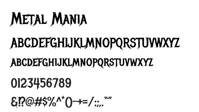 Metal Mania, bold, aggressive