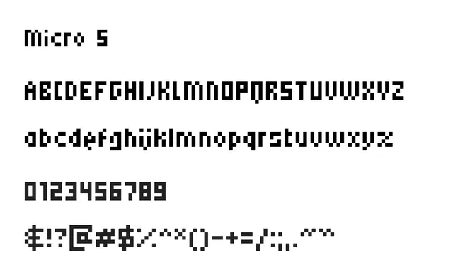 Micro 5, retro, pixel-art