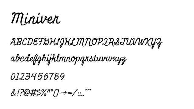 Miniver, elegant, flowing