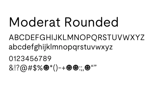 Moderat Rounded, modern, clean