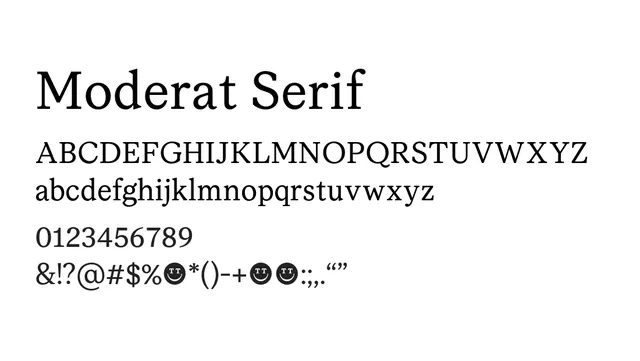 Moderat Serif, modern, editorial