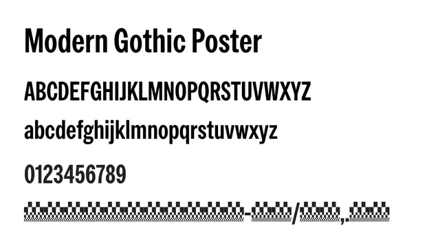 Modern Gothic Poster, bold, contemporary