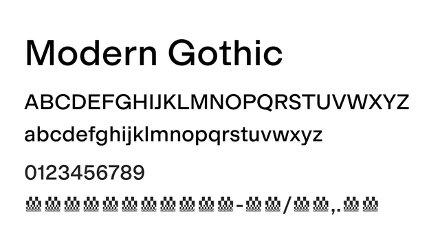 Modern Gothic, modern, clean