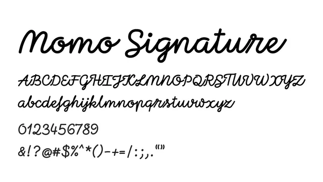 Momo Signature, elegant, flowing