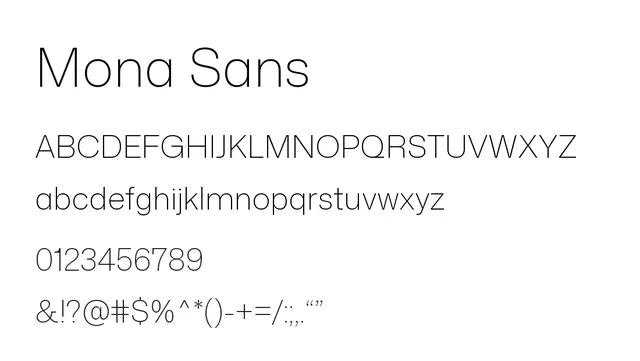Mona Sans, modern, clean