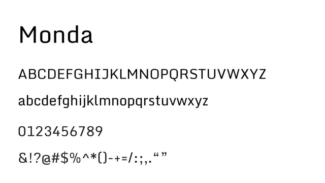 Monda, modern, clean