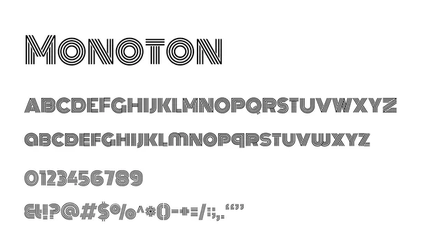 Monoton, playful, retro