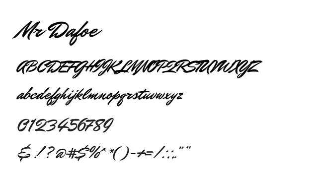 Mr Dafoe, elegant, italic