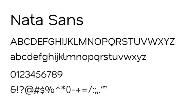 Nata Sans, friendly, modern