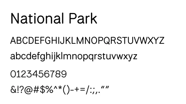 National Park, bold, confident