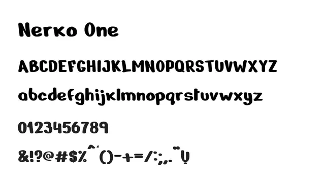 Nerko One, bold, playful