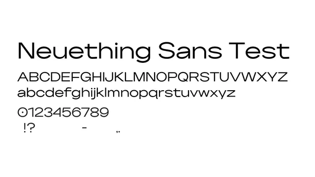 Neuething Sans Test, modern, bold