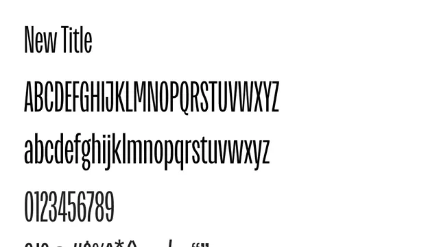 New Title, bold, geometric