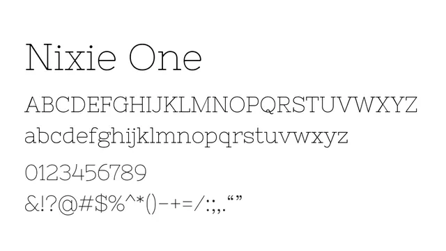 Nixie One, playful, quirky