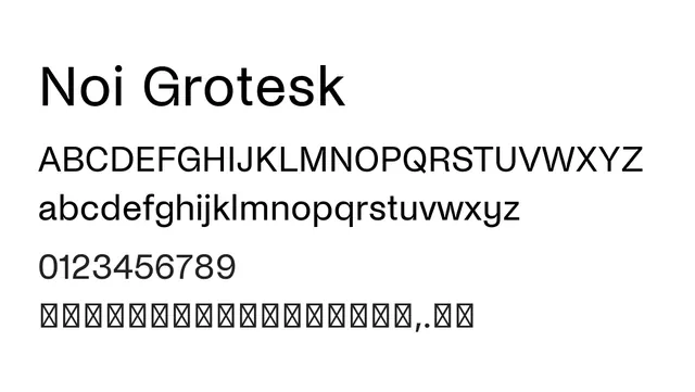 Noi Grotesk, bold, technical