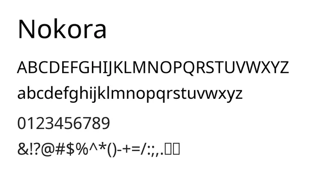 Nokora, modern, clean