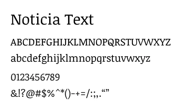 Noticia Text, elegant, readable