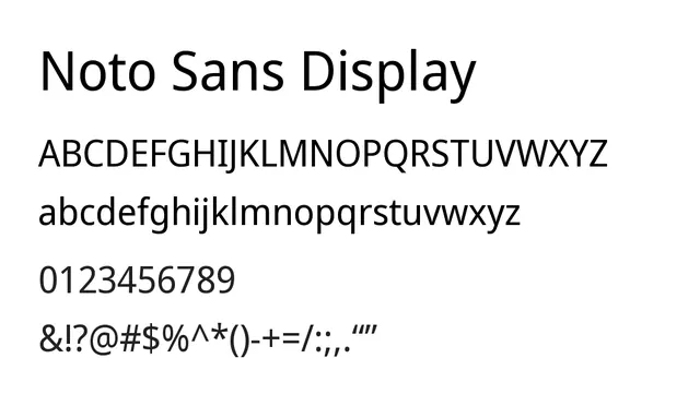 Noto Sans Display, modern, clean