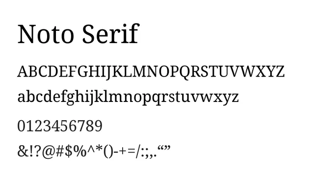 Noto Serif, classic, neutral