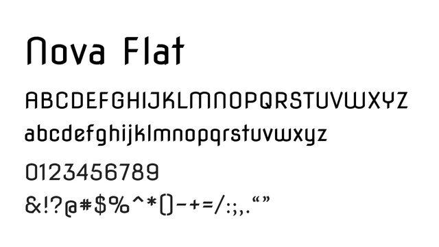 Nova Flat, geometric, bold