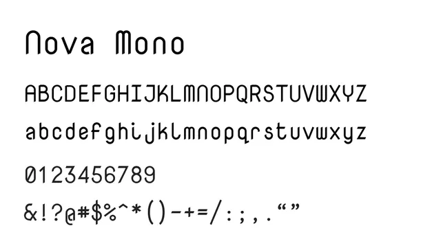 Nova Mono, technical, modern
